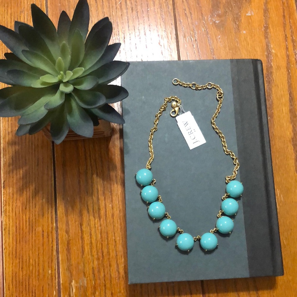 NWT Jcrew Necklace- Teal and Gold